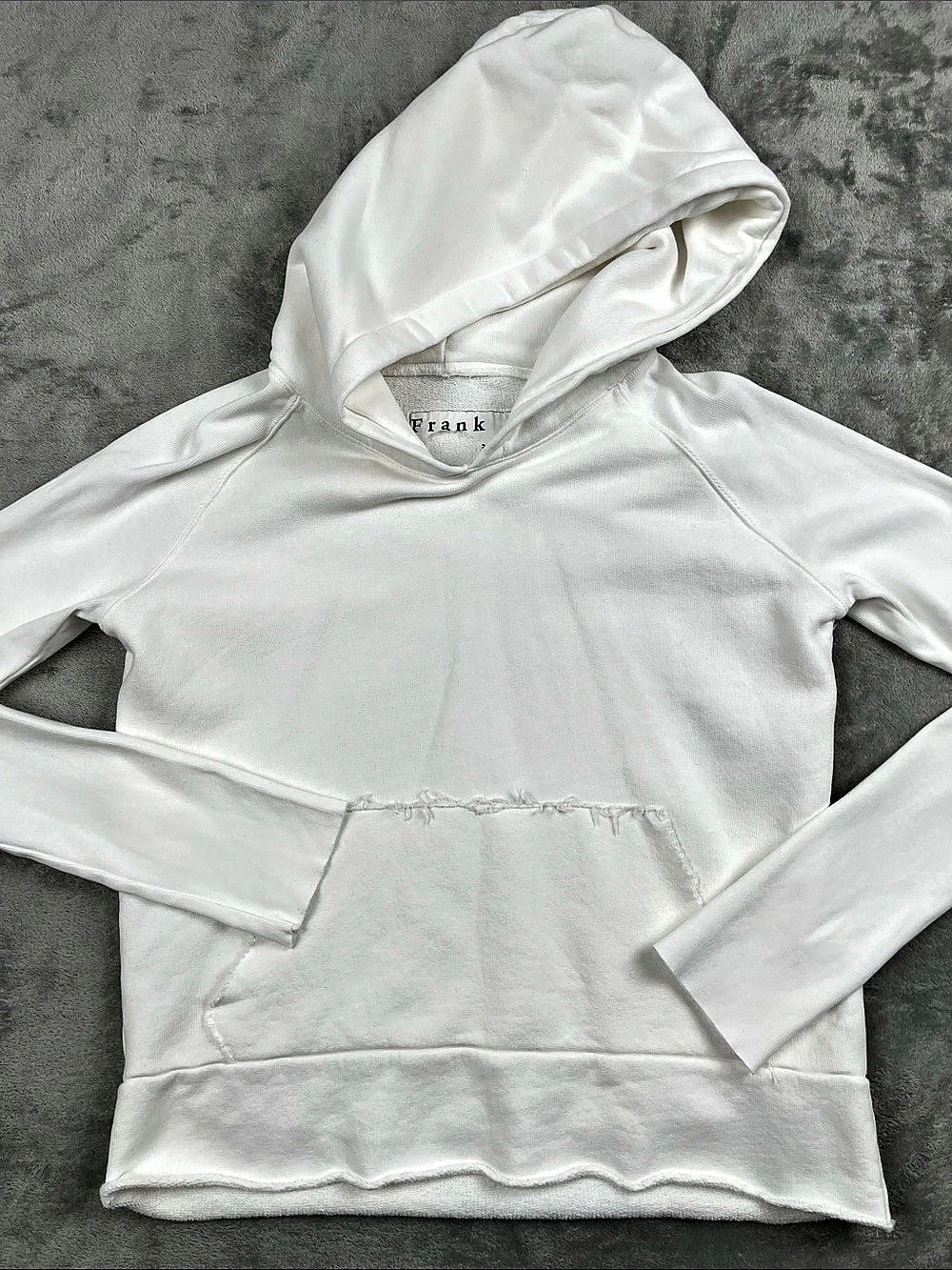 NEW Frank & Eileen XS 100% Cotton White Hooded Sweatshirt USA